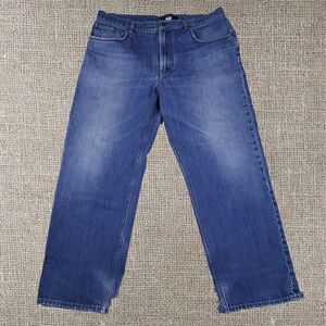 Banana Republic Distressed Straight Fit Jeans 35x20in 90s Grunge Theme Retro